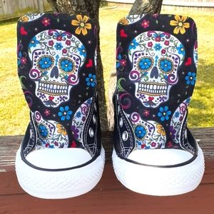 candy skull converse